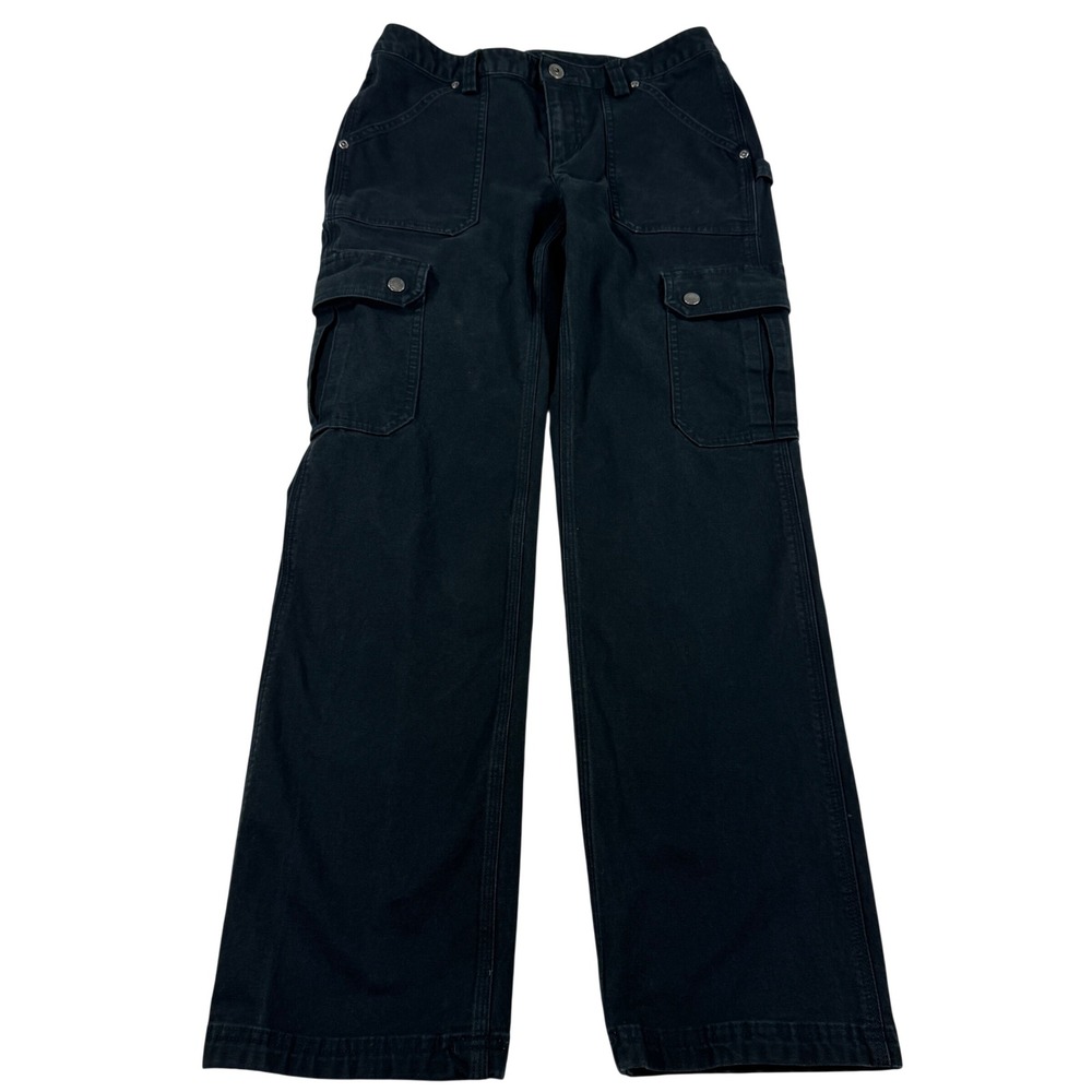Duluth Trading Curvesetter Cargo Pants Black Wide Leg Workwear 4x31 Utility